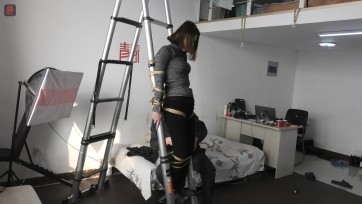 【绳之韵】诗韵“阿姨”，打底裤，水晶丝，梯子绑，口球、内裤套头、固定、TJ，被勒坏