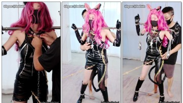 【惩戒学园】惩戒阿珂2 暗夜猫娘阿珂的负重走绳耻辱之旅 负重走绳 颈手枷 强制摩擦 羞耻放置