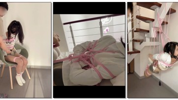 【小九与晴子】【训练器】【椅子折磨】【驷马紧缚】【马具口球楼梯吊缚】