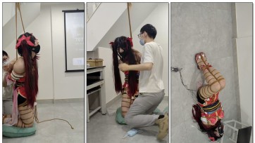 【此间鸽者】cos花火，驷马紧缚吊缚堵嘴郊狼电击惩罚