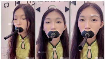 【MUMUZI】口水收集党福音～塞入布团戴上呼吸管～实录无剪辑/第一视角/旗袍/口水收集/堵嘴/呼吸管/颜值