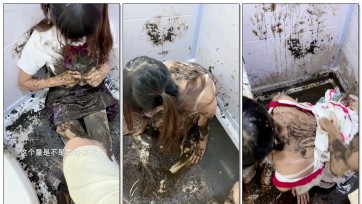 【小瓶子】超燃超污的lo娘白丝浴室重口味调教