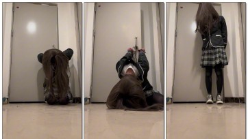 【Sub咔咔】JK帆布鞋楼道定时铐在安全门SubM