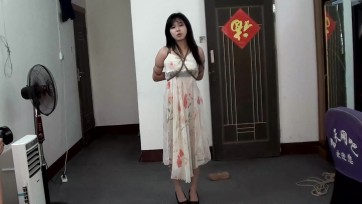 【典雅倩影】漂亮模特雪儿——性感透明睡裙捆绑