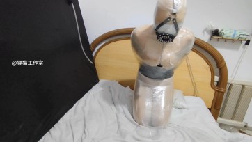 【狸猫工作室】全包挣扎，口水收集，放置，手指玩弄·舌头深喉，呼吸训练 上篇