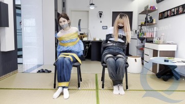 【默示录】【小伟】【小左】双人联动，捆绑+封嘴后的挣扎~