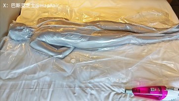 【巴斯克芝士】银色zentai真空袋空肺抽搐体验（无束缚剧烈挣扎）