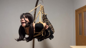 【玩奴原创】约绑的严重意外！黑丝舞蹈服美少女驷马悬吊过程主绳脱落！重吊拳击腹部挣扎超严厉堵嘴！