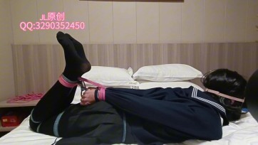 【瑾童】黑丝伪娘的直臂紧缚，罚站，电击等