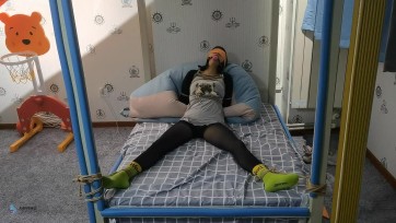 【JS】【激辣】黑丝棉袜后高手捆绑堵嘴/恋足/快乐棒刺激