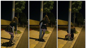 【Sub咔咔】户外路灯手铐自缚翻车SubM