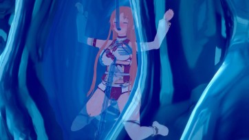 【3D动画】亚丝娜与史莱姆娘 瘙痒 触手 史莱姆 透明ZDB