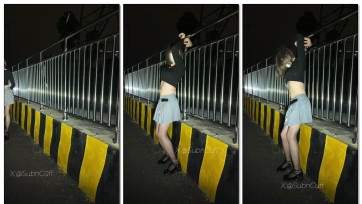 【Sub咔咔】户外头顶背铐在栏杆上SubM