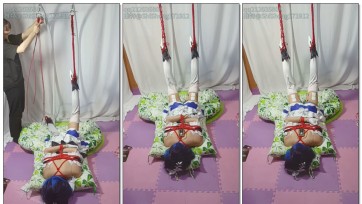 【时生】崩坏三战败后的希儿，彼岸双生白希cos！！！日式捆绑上半身，吊起双腿，郊狼电击！！！无法挣脱的调教惩罚！！！