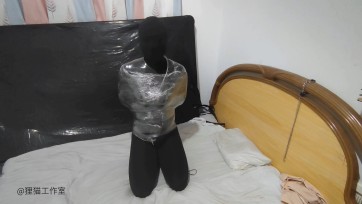 【狸猫工作室】保鲜膜全包放置，全新黑色紧身衣，郊狼电击惩罚，驷马！