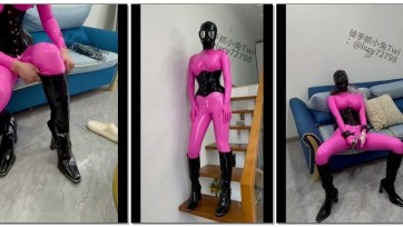 【徒手和小兔】夏日粉胶衣罚站+椅子捆绑：穿脱束腰、靴子、手套、胶衣汗水多多等，拍摄拍照幕后呼吸困难，自己偷偷玩等-Part3幕后花絮