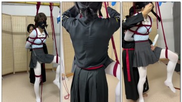 【绳话】伪娘小月的紧缚日式调教