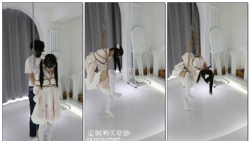 【咕咕原创】虐缚1！双马尾白丝lo娘茶茶踮脚单腿吊-痛苦罚站、股绳、摇摇欲坠、医用口枷、口水直流保持平衡