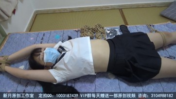 【新月原创】【玉箫】剧情片 被哥哥套路的妹妹 水手服白袜绑床 人字缚 脱了鞋子TK