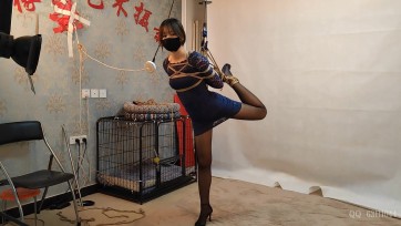 【随心原创】文慧 极限考验 驷马吊 手脚吊 单腿极限脚尖着地吊起 忍耐力超好