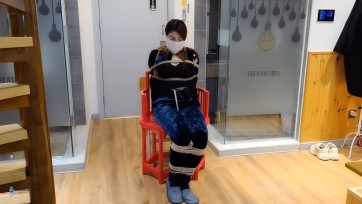 【JS】【紧缚封堵4】丝袜堵嘴/胶带/口罩美女/绷带/呼吸限制