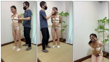 【麦子呀】今日白色内衣内裤白棉袜，中式后缚紧缚