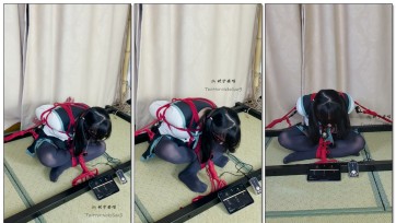 【坎喵】郊狼3.0首秀！黑丝JK海老缚+电击完全限制活动放置+绝望强高！