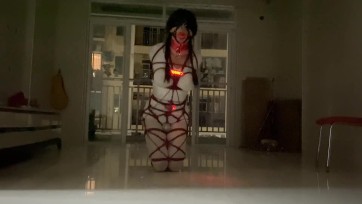 【CD伪娘小诡的自缚】对面的强光射过来♥♥♥