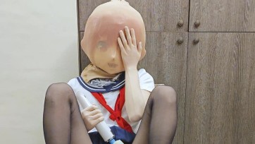 【哈哭實驗室】椅子拘束，丝袜套头