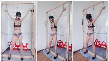 【冷与贝】肉丝内衣冷酱人体禁锢，震动电击惩罚