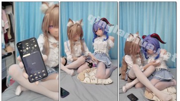 【zentai】两只丝袜娃娃的淫荡play