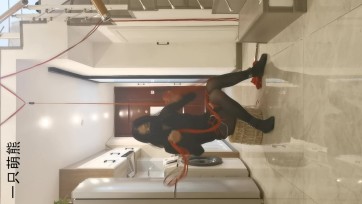 【一只萌熊】垫脚吊脖钢构电击罚站自缚