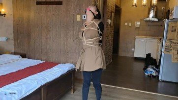 【JS】【宫怡】直臂捆绑口球堵嘴