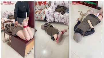 【媚娘工作室】初次体验极限直臂驷马放置（吓失禁了）