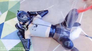 【窒物者】第一天【吃饭睡觉训狗狗】两天一夜的调教，鞭打处刑+防毒面具负压瓶+电击+折腿缚+筋膜枪+木奉+小G可爱的尾巴+四肢固定爬行