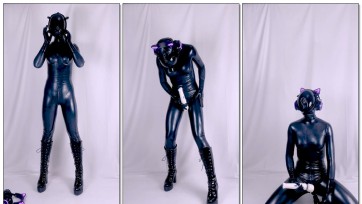 【无脑鱼工作室】小元日常完全乳胶化 - 防毒面具呼吸已调节 - 自嗨双玩具到跪下！