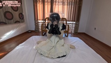 【狸猫工作室】女kigurumi塑料袋套头，胶带缠头，微孔乳胶头套抑制呼吸