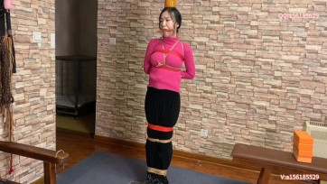 【龙飞绳艺】绑架 强制带上口咬磨牙棒 塑料袋戴头上短暂晕厥【发财】